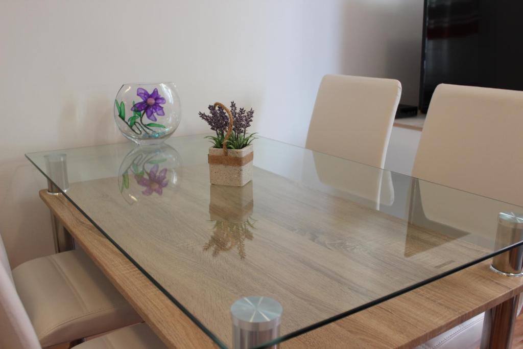 Televízia a/alebo spoločenská miestnosť v ubytovaní Apartment Penga