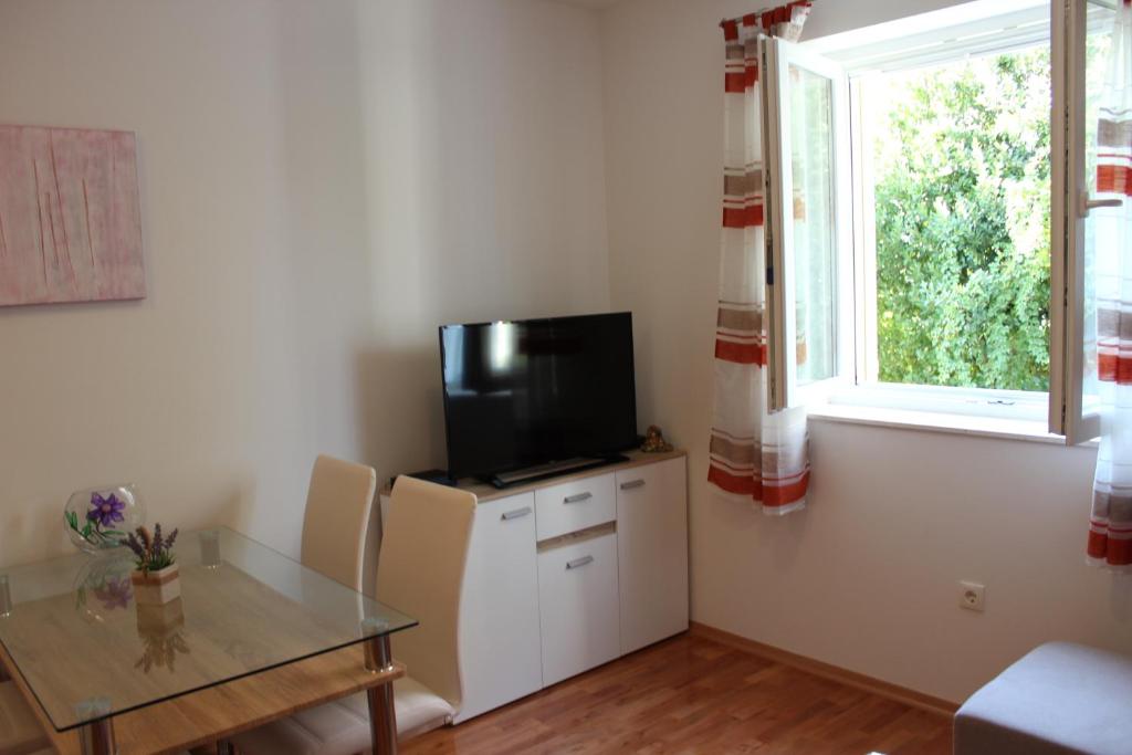 Televízia a/alebo spoločenská miestnosť v ubytovaní Apartment Penga