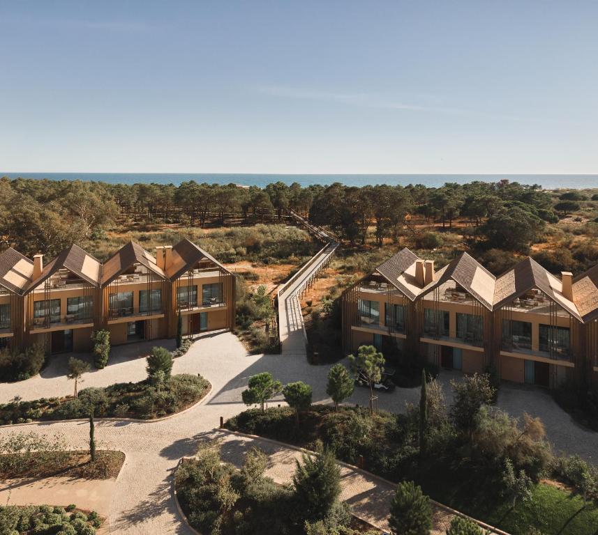 an aerial view of a building at Verdelago Resort in Praia Verde