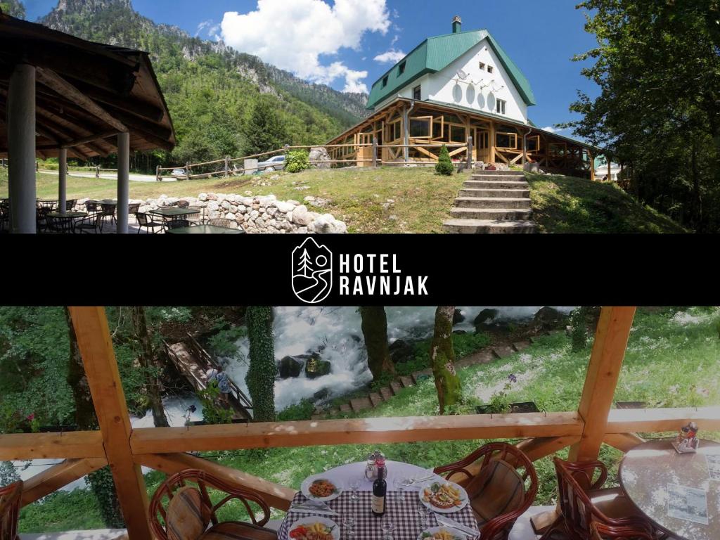 a picture of a hotel ryanggang in the mountains at Hotel Ravnjak in Dobrilovina