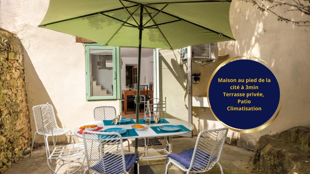 Le Rempart-Clim-Terrasse & patio à 3min de la cité
