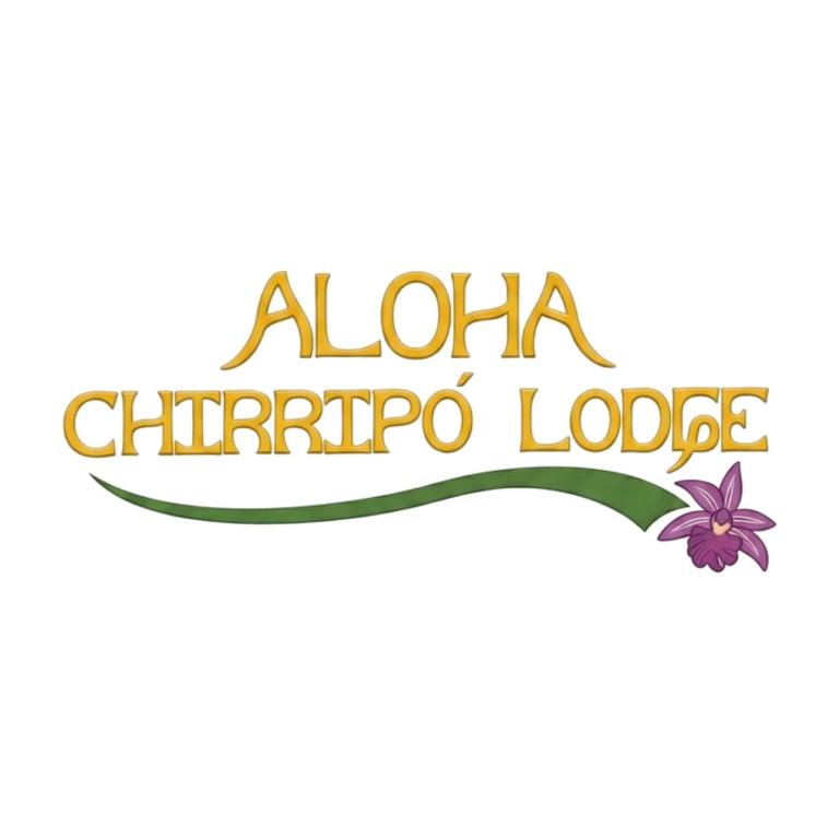 a sign for aloha chiropractor logo at Aloha Chirripo Lodge in Convento