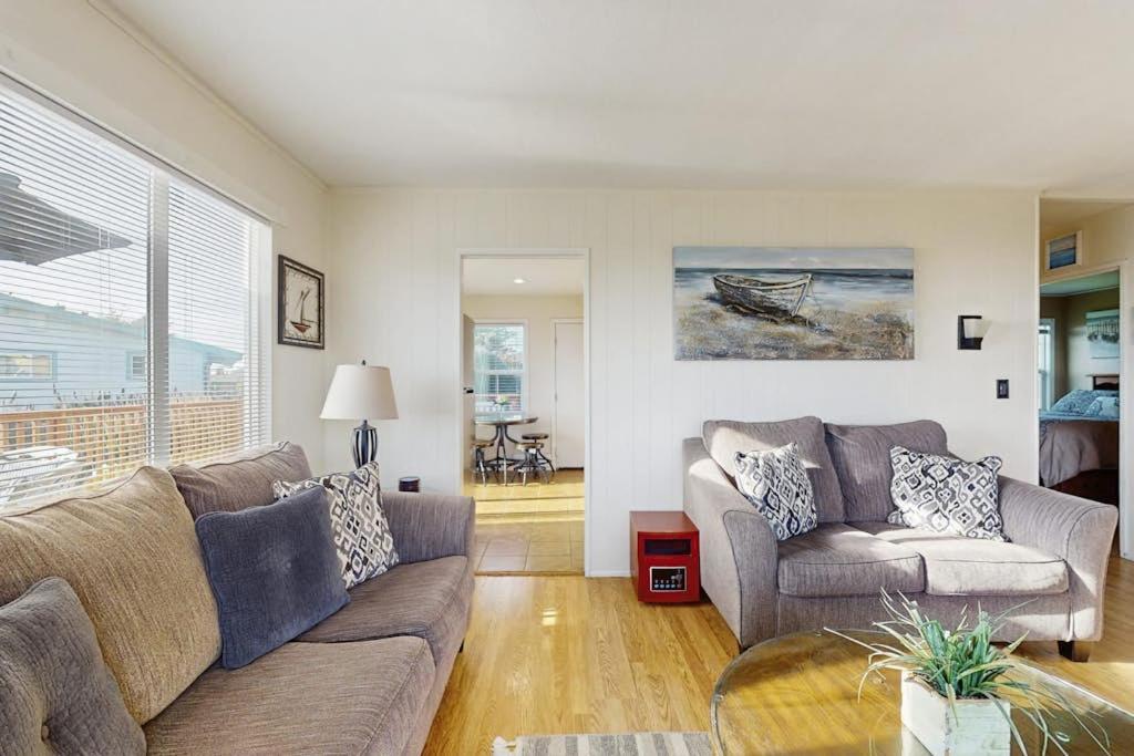 a living room with a couch and a chair at Coastal Dream in Bodega Bay