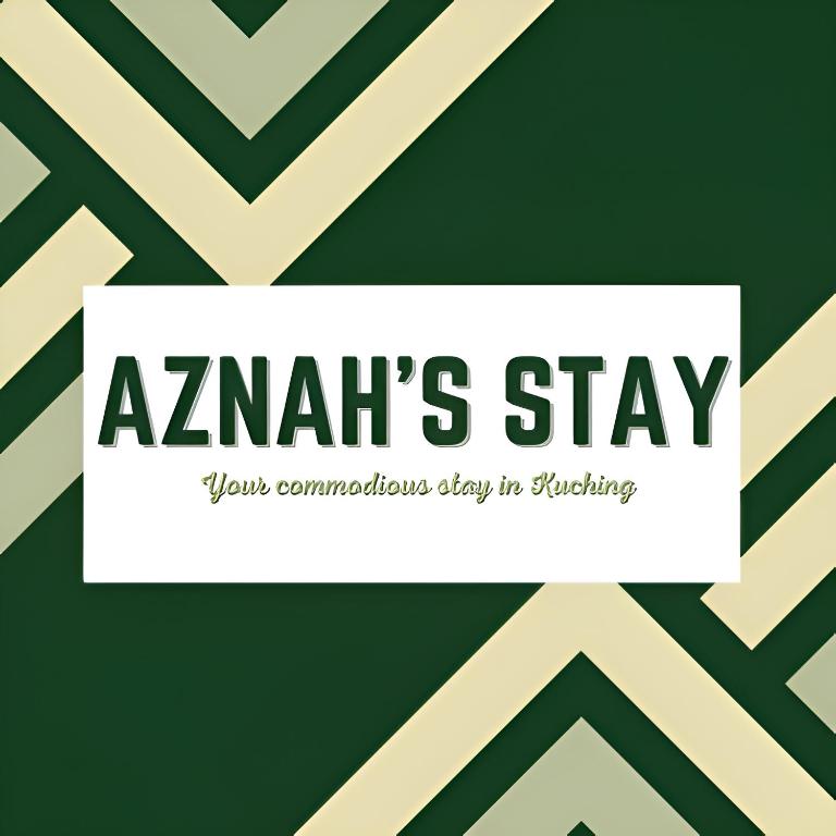 a sign that reads akami s stay with a green and yellow stripes at Aznah’s Stay in Kuching