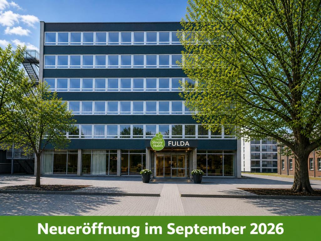 a rendering of the front of a building at SleepySleepy Hotel Fulda in Fulda