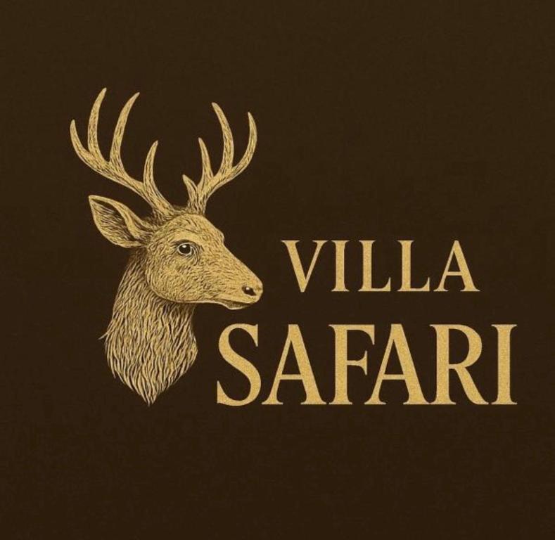 a drawing of a deer with the words wildlife safari at Villa Safari in Perniö