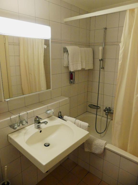 Koupelna v ubytování Hotel Rigi Vitznau