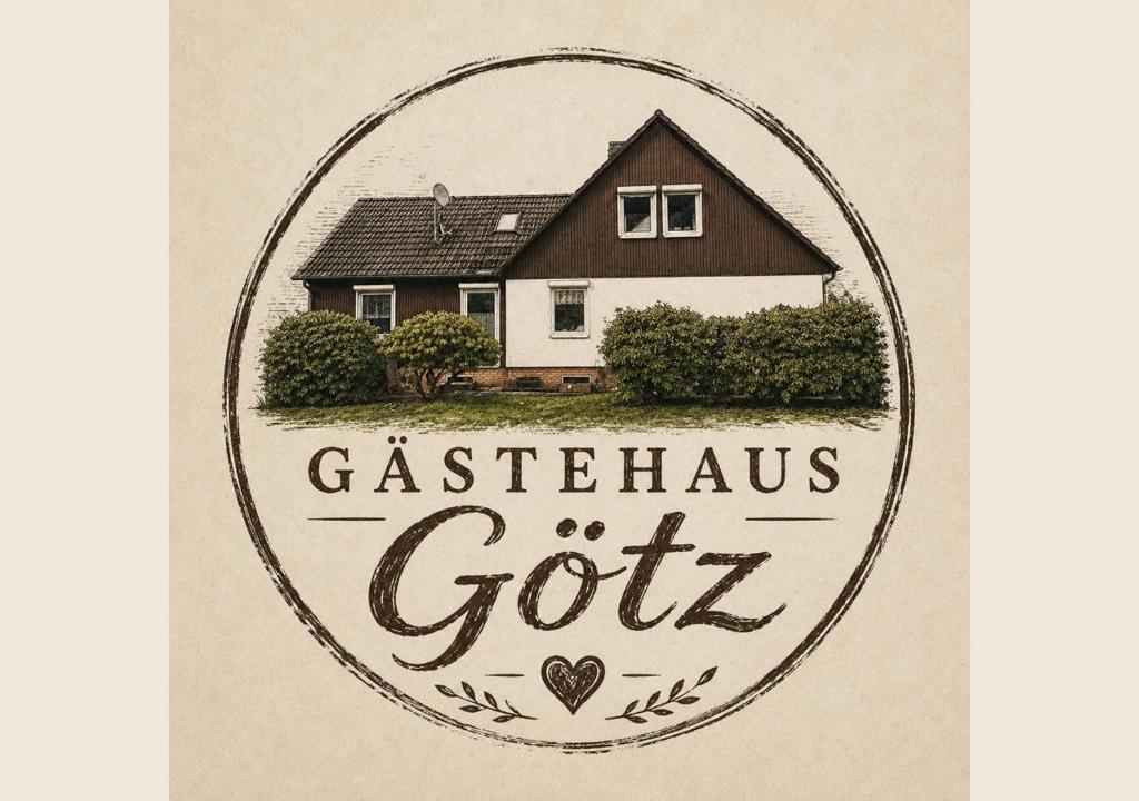 a drawing of a house with the words associate goth at Gästehaus Götz in Reinhardshagen