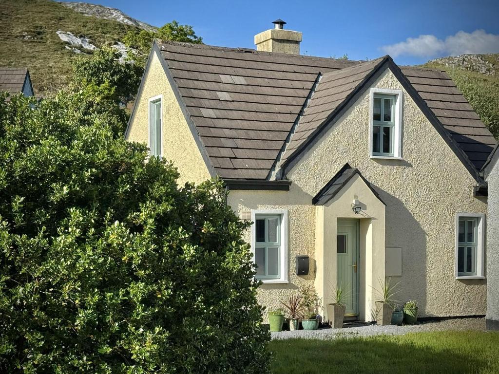 a house with a brown roof at Cottage 493 - Clifden in Clifden