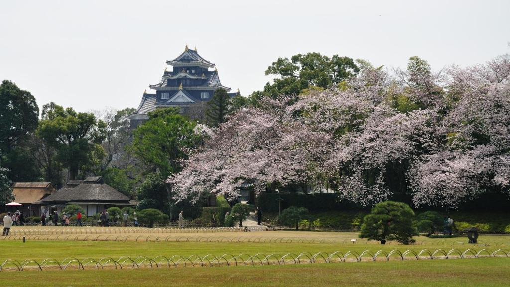 Zahrada ubytování Okayama View Hotel