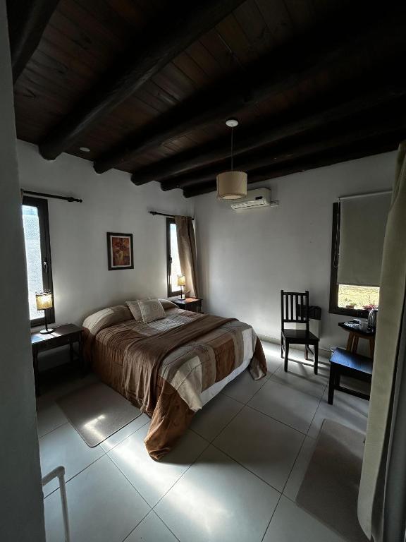 a bedroom with a bed and a tv in it at Viamonte Rest in Ciudad Lujan de Cuyo