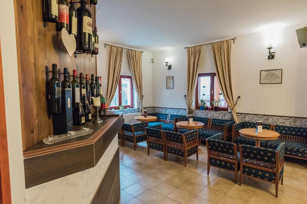 Nápoje v ubytování Borhotel Sziluett Farkasmály