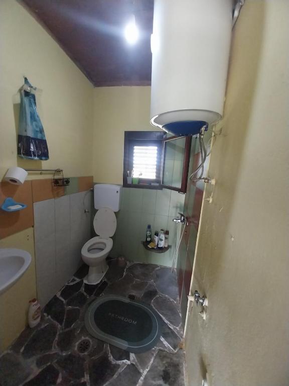 a bathroom with a toilet and a sink at Seoski raj in Podgorica