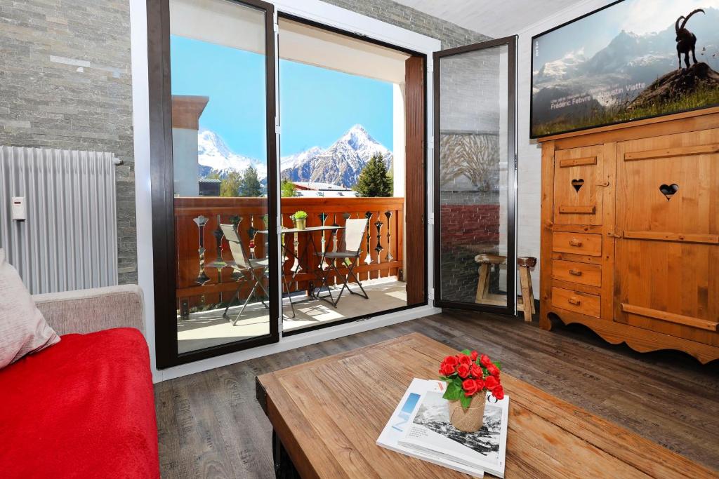 Pied des pistes, balcon avec vue, chic, Cosy et lumineux