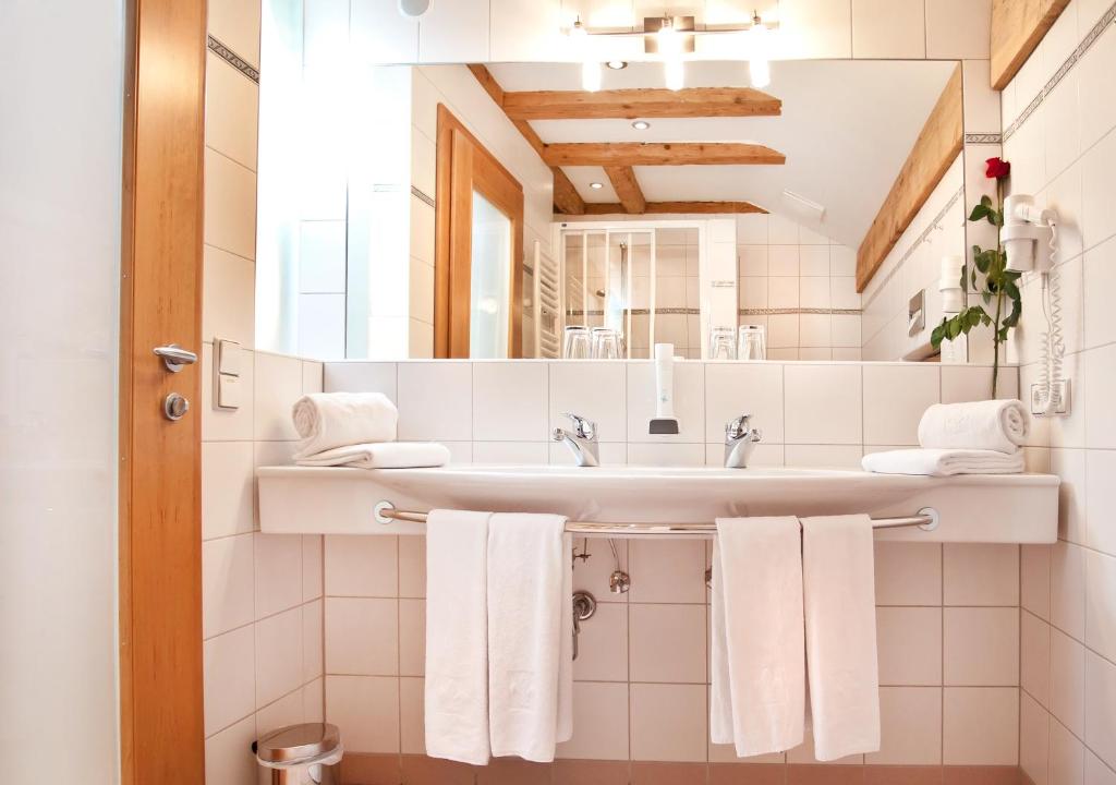 Koupelna v ubytování Hotel Binggl