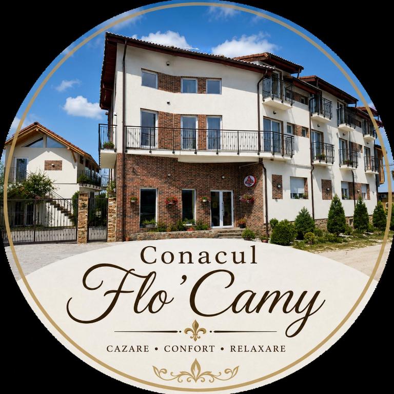 a picture of a building with the words cambouk ho canyon at CONACUL FLO'CAMY in Drăguş