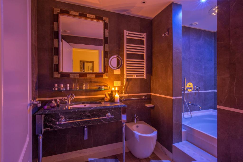 Koupelna v ubytování Hotel Monte Cenci