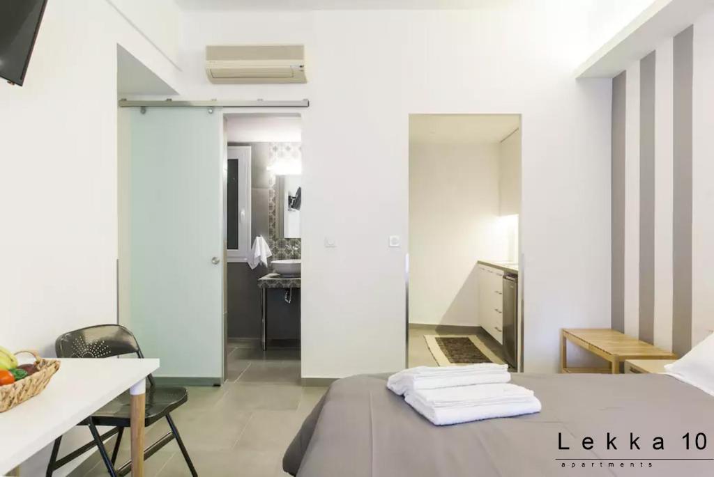 Posteľ alebo postele v izbe v ubytovaní Lekka 10 Apartments