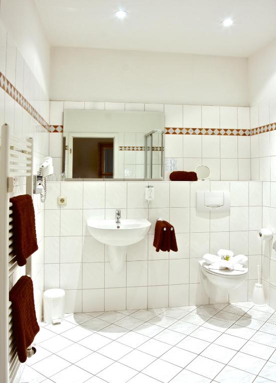 Koupelna v ubytování Hotel Graf von Mansfeld