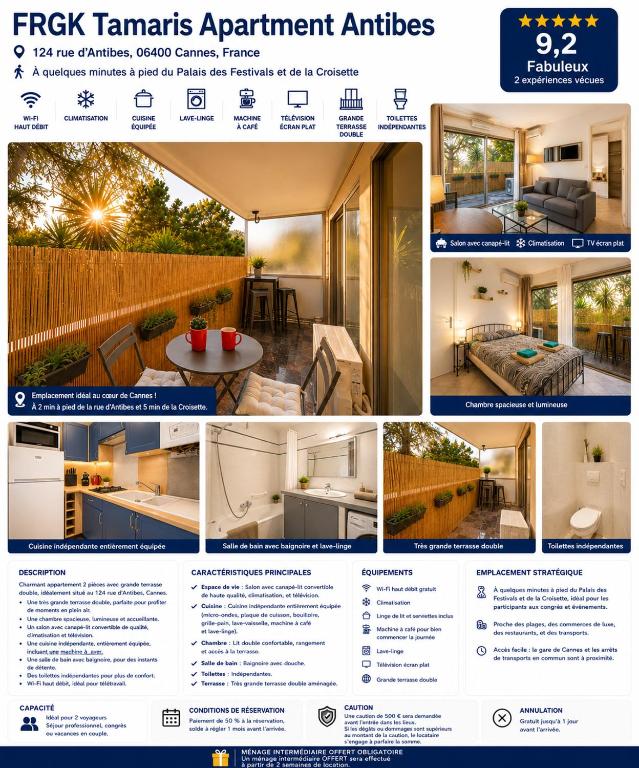 FRGK Tamaris Apartment Antibes Terrace, A