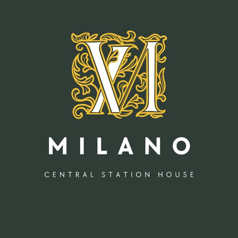 a letter monogram monogram logo with a gold at MILANO Central Station House in Milan