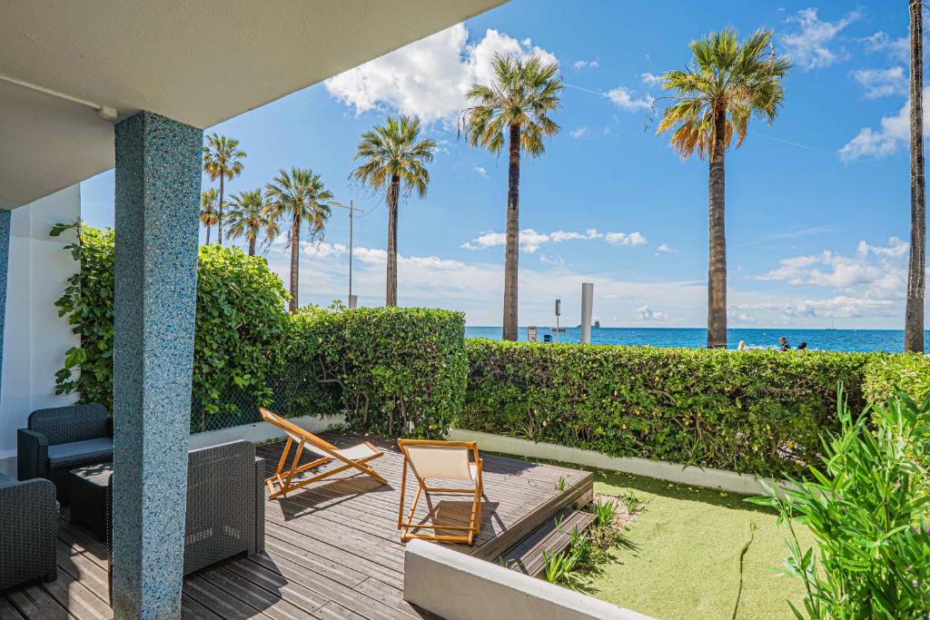 Exclusive Seafront Gem - Direct Beach Access - Terrace - Private parking - 8 people - Juan-les-Pins