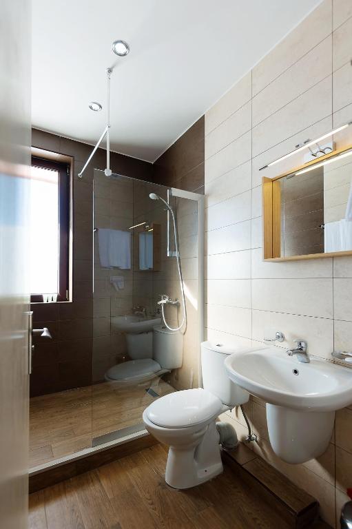 Koupelna v ubytování Monte Hotel