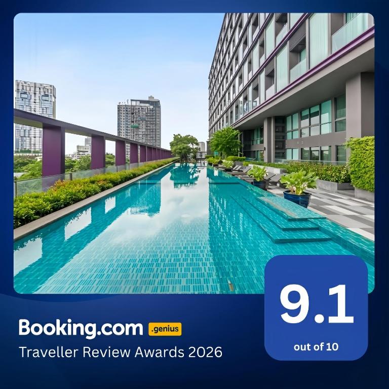 an image of a swimming pool in a building at Noble Remix Bangkok in Bangkok