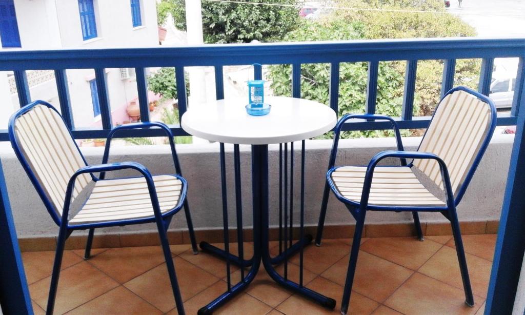 Balkón nebo terasa v ubytování Ostria Eressos Rooms
