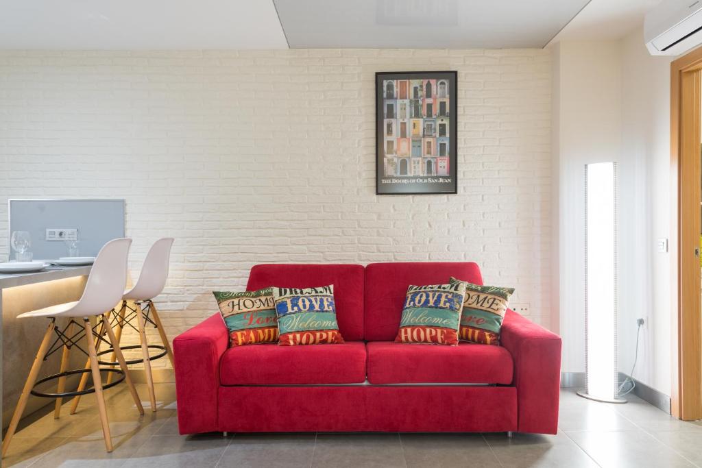 Posezení v ubytování Suites Garden Loft Velázquez