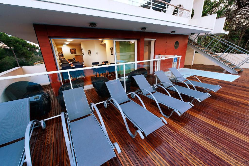 Balkón nebo terasa v ubytování Appart Hotel Odalys City Antibes Olympe