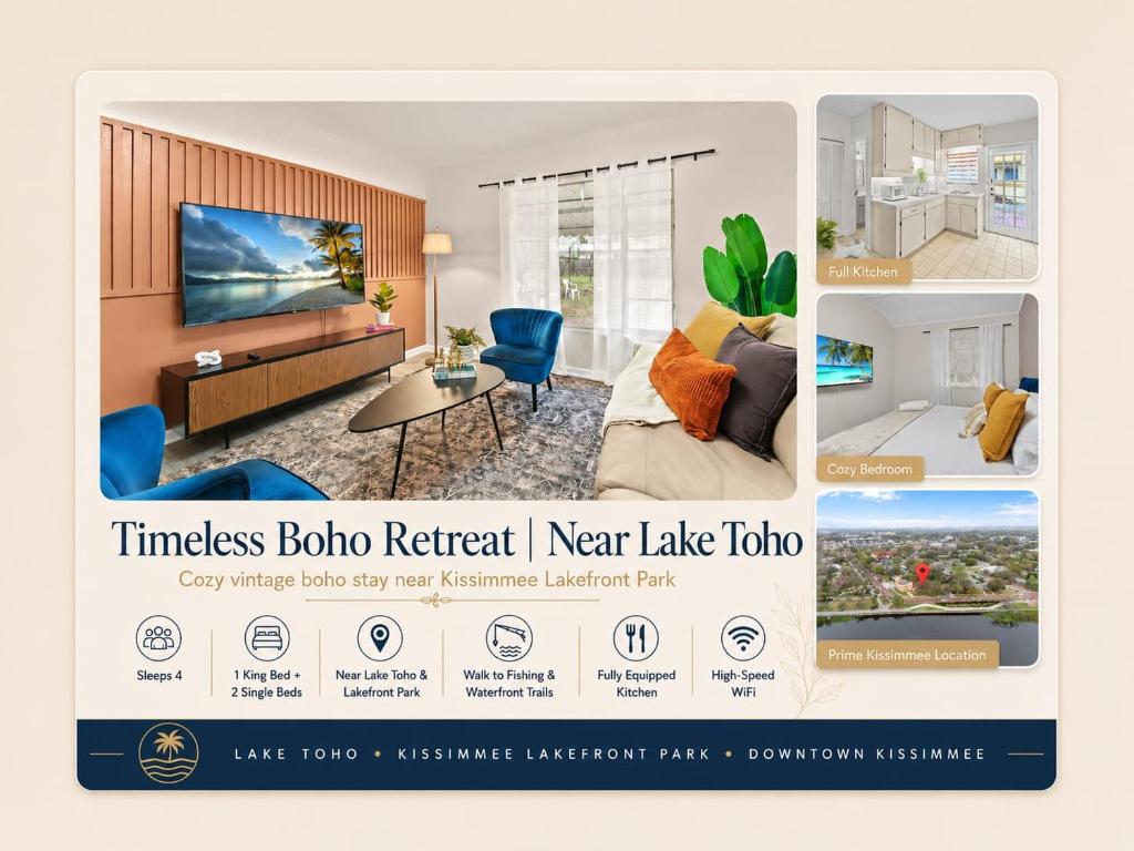 a website for a real lake tahoeominium at SUPER BOHO - Lake Toho Timeless Charm in Kissimmee