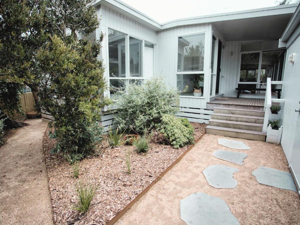 a house with rocks in the front yard at Lonsdale on Glaneuse in Point Lonsdale