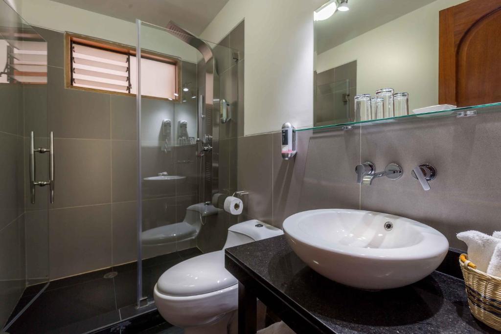 Koupelna v ubytování Illa Hotel