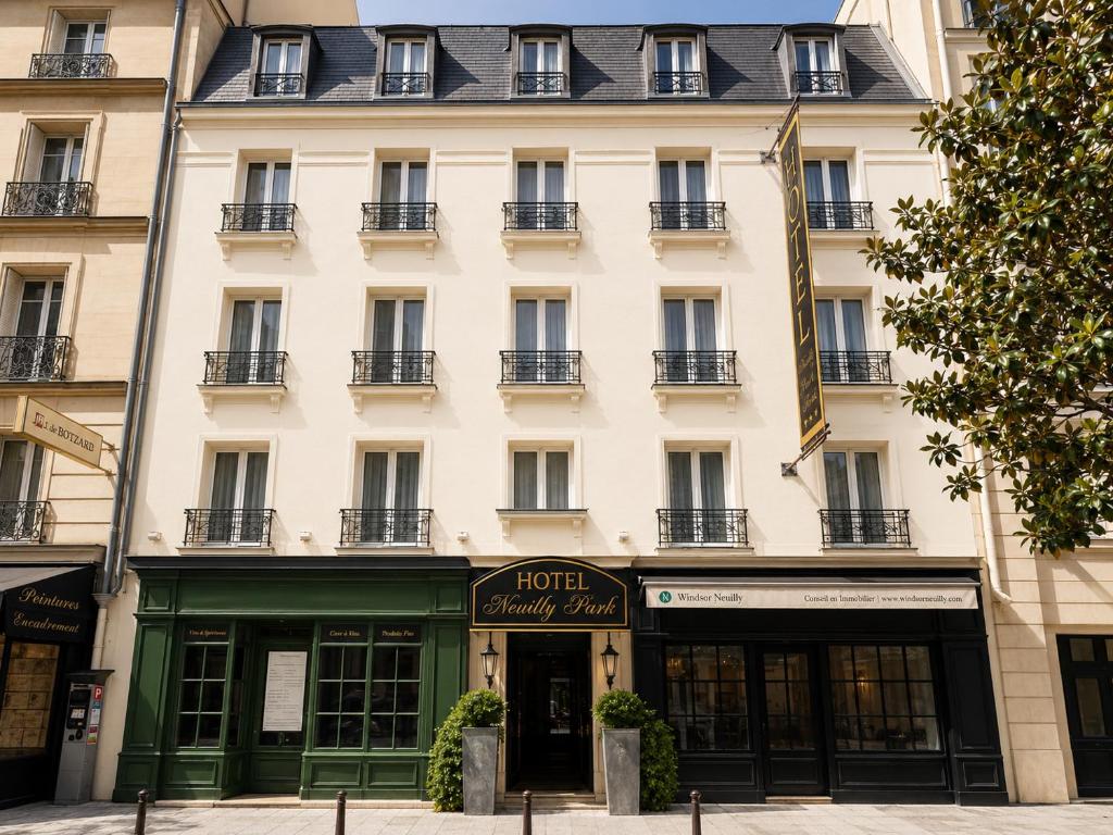 a hotel in the city of paris with a building at Neuilly Park Hotel in Neuilly-sur-Seine