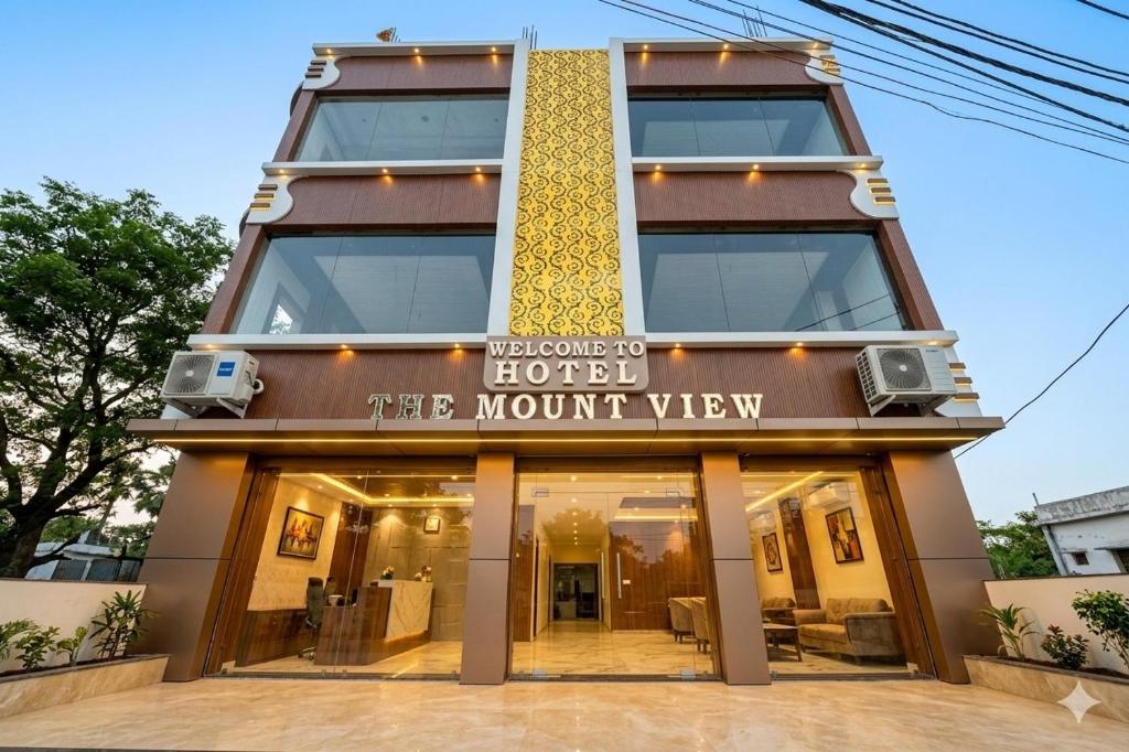 a hotel front view of a building at Hotel The Mount View in Rājgīr