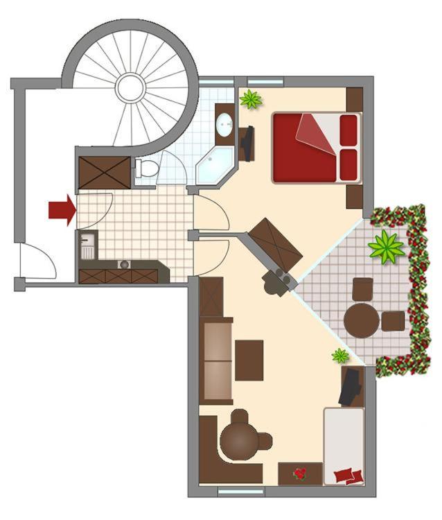 Plan piętra w obiekcie Berg-Weiler-Obereggerhof