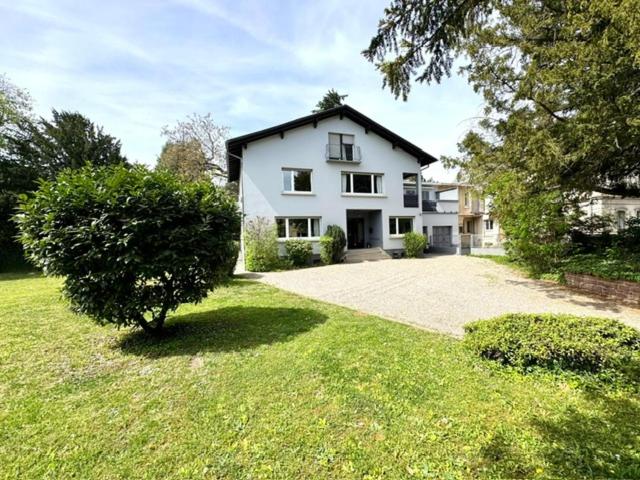a large white house with a tree in the yard at La VILLA du Reims - Mon Gîte Facile in Colmar