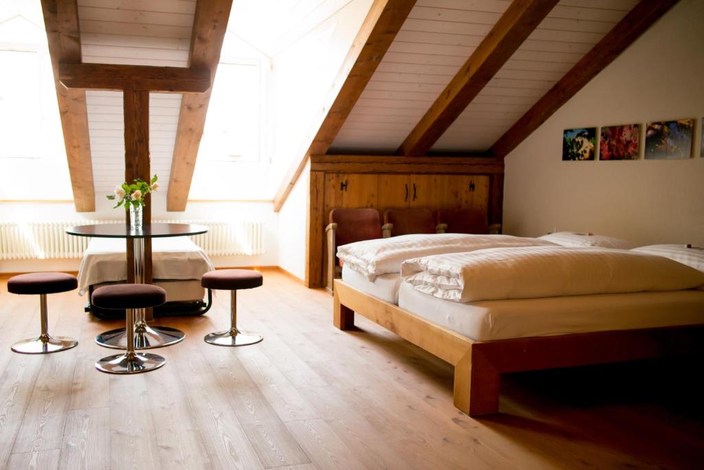 Postel nebo postele na pokoji v ubytování Ferienwohnung Schwert
