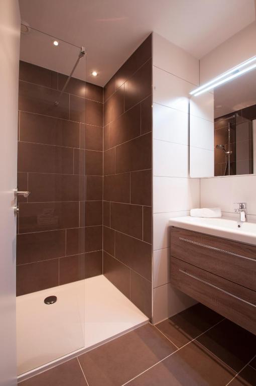 Koupelna v ubytování Erlebnishotel Fendels