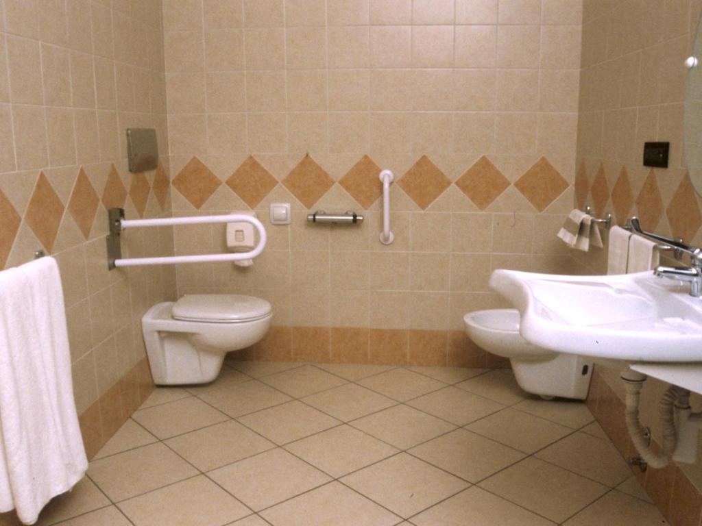 Koupelna v ubytování Hotel Agata