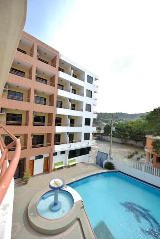 Bazén v ubytování Hotel La Aldea nebo v jeho okolí