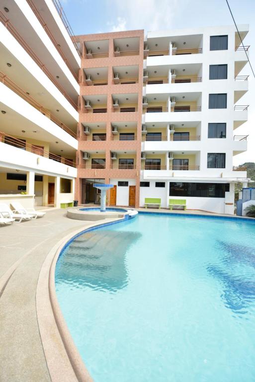Bazén v ubytování Hotel La Aldea nebo v jeho okolí