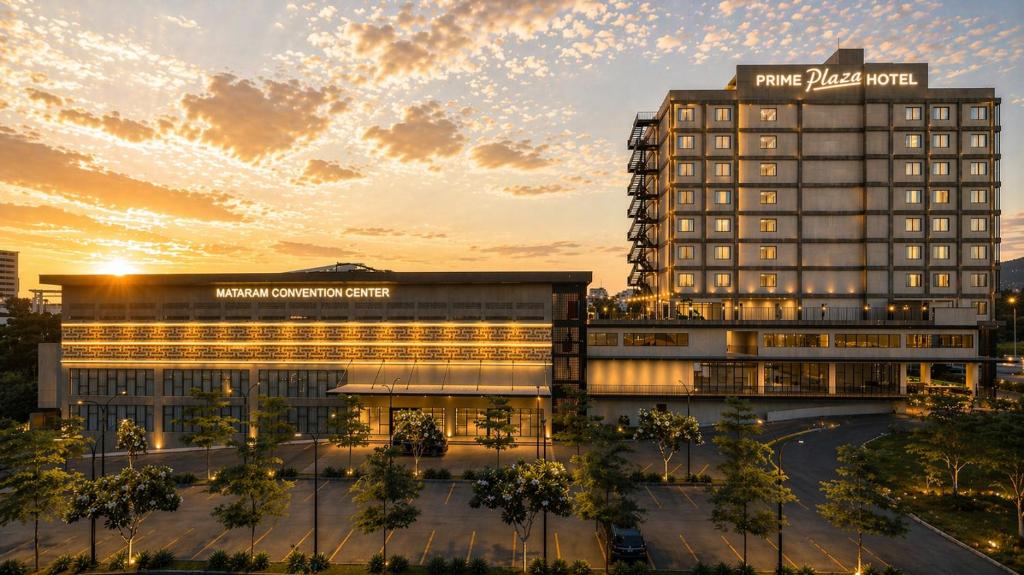 a rendering of the trump palace hotel at sunset at Prime Plaza Hotel Mataram in Mataram