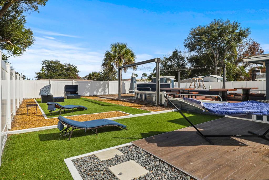 a backyard with a playground with a swing at 2812 Tulane Dr in Cocoa