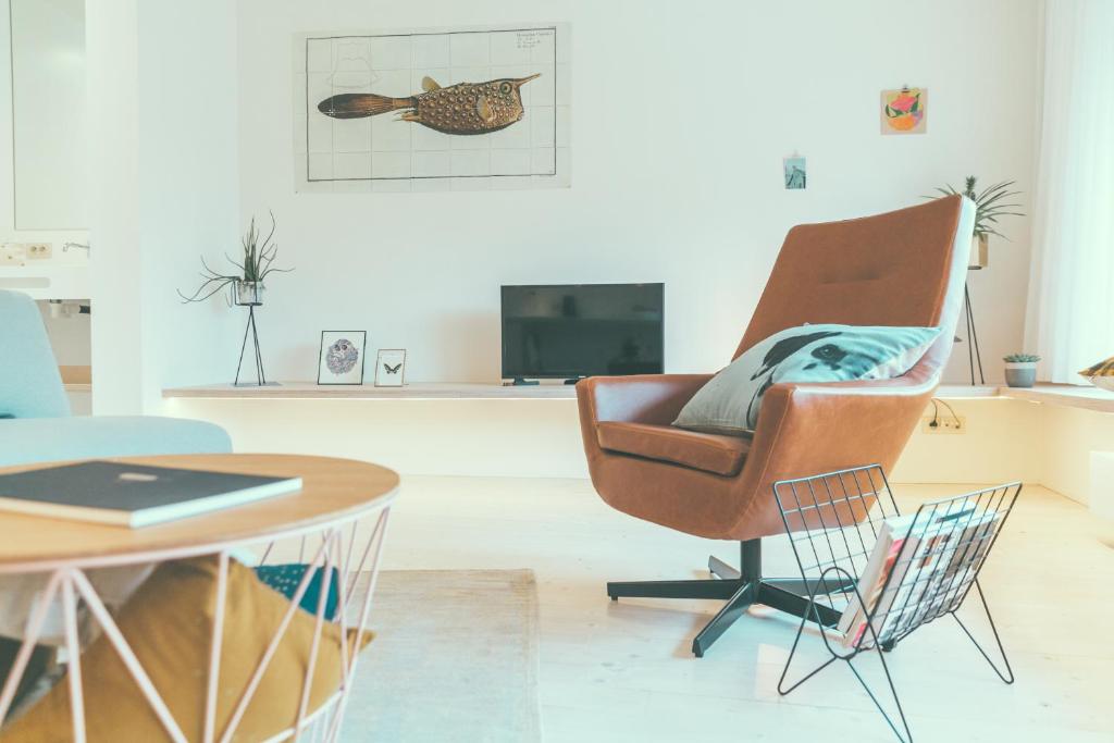 TV a/nebo společenská místnost v ubytování AP8 city & park apartement