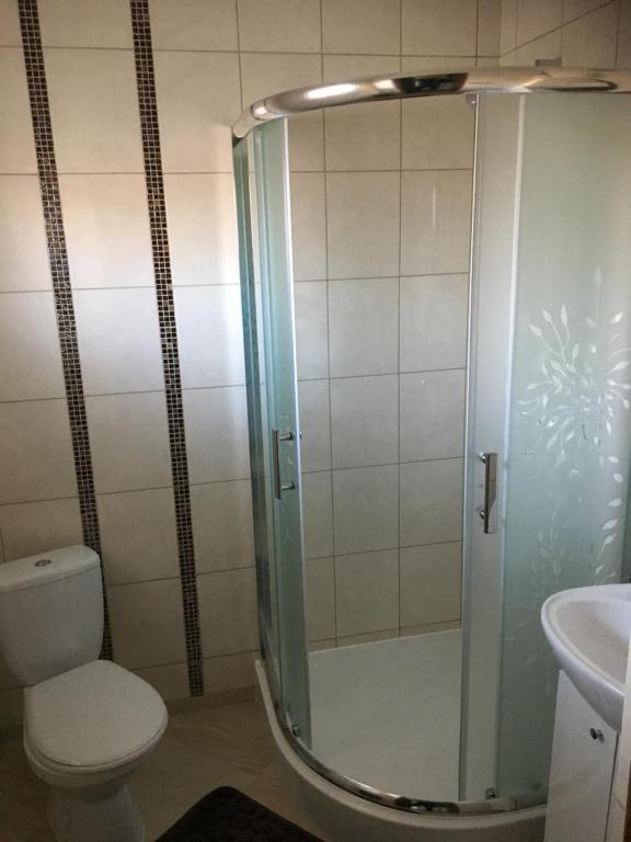 Koupelna v ubytování Pod Kasztanem