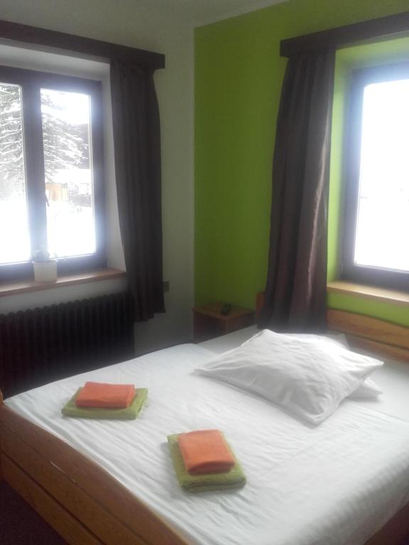 Postel nebo postele na pokoji v ubytování Hotel Anna