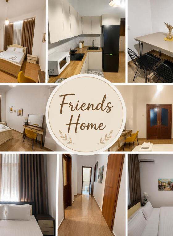 a collage of photos with the words friends home at Friends Home in Tirana