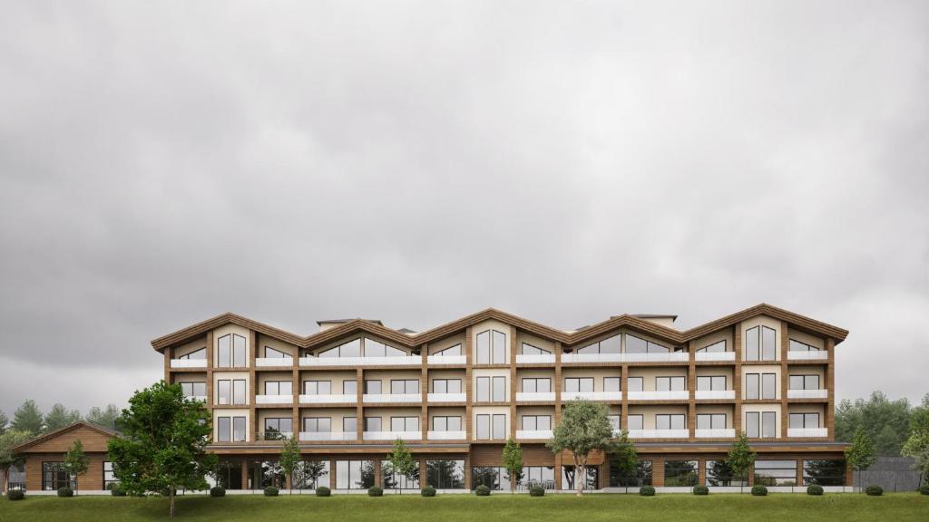 an architectural rendering of a building at Lake Charvak Resort in Burchmulla